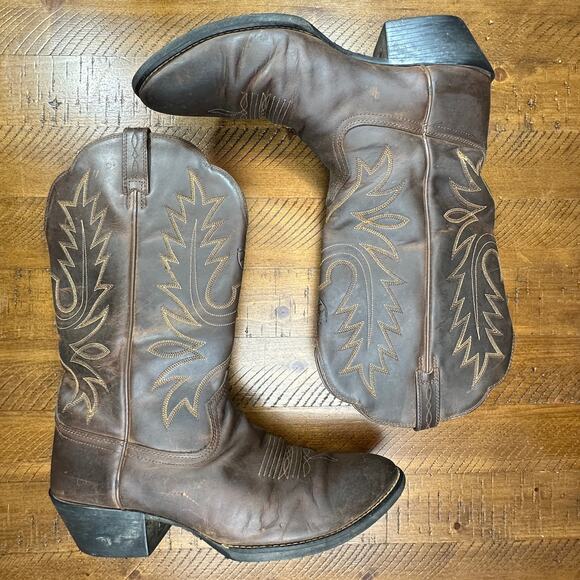 Ariat 15725 HERITAGE Women’s Brown Nubuck Leather Western Boots Size 10.5 - Picture 1 of 16